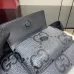 6GG jumbo large belt bag in grey and black GG leather  #A50426