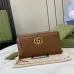 1Gucci GG Marmont zip around wallet in brown leather #A52725