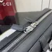 5Medium briefcase with Web in black leather #A50282