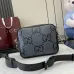 3Small jumbo GG crossbody bag in grey and black GG leather #A50421