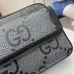 5Small jumbo GG crossbody bag in grey and black GG leather #A50421