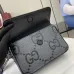 7Small jumbo GG crossbody bag in grey and black GG leather #A50421