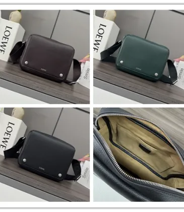 LOEWE XS Leather Pebble Messenger Bag Size:23*18*9cm #A49106