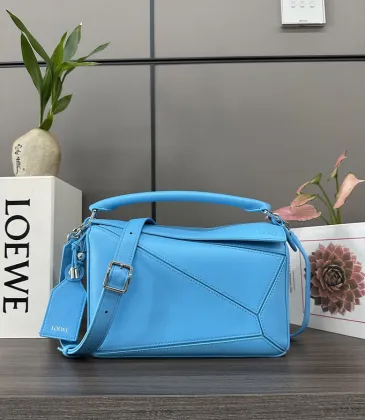 Loewe Calfskin Puzzle 2022 - Blue Handle Bags #A50416