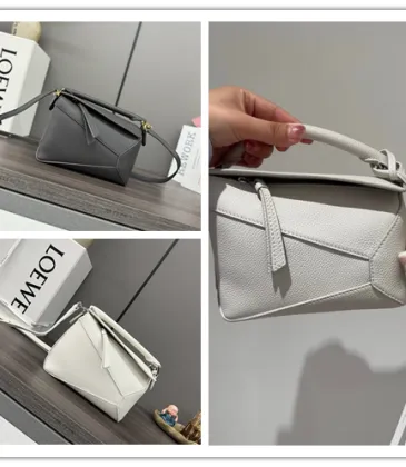 Loewe Mini Puzzle Edge bag in soft grained calfskin Grey #A50417
