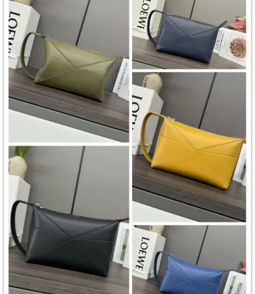 Loewe bag Puzzle Fold wash bag in shiny calfskin Size:22.7*12*15.5cm #A49119