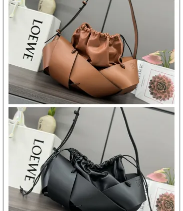 Loewe handbag Interlaced Hobo Bag In Calfskin Size:38*18*17cm #A49128
