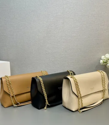 Caramel Prada Doux extra large leather shoulder bag #A49969