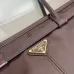 7Dark Brown Prada Bonnie medium leather handbag #A50984