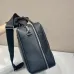 5Prada Briefcase Attache case Business Bag Leather Navy #A50985