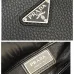 9Prada Briefcase Attache case Business Bag Leather Navy #A50985