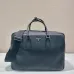 1Prada Briefcase Attache case Business Bag Leather Navy #A50985