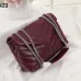 10Top Quality real leather bags messenger designer handbags LOULOU stripe square fat Metal chain bag womens handbag large-capacity Buckles shoulder bagss Luxury box #99907218