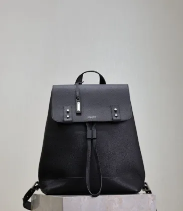 YSL Saint Laurent Sac De Jour Men's Black Grained Leather Backpack #A50336