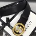 1Gucci 1:1 GG 2.0cm New classic embossed leather belt  for women #9121713