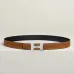 1HERMES Women Belt Mini Constance belt buckle Reversible leather strap 24 mm #A49399