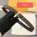 1Women's Louis Vuitton AAA+ Leather Belts reversible 2.5cm #A33447