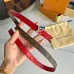 5Women's Louis Vuitton AAA+ Leather Belts 2cm #A33435
