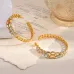 3Dior CD Montaigne Crystal-Accented Hoop Earrings #A50092