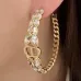 1Dior CD Montaigne Crystal-Accented Hoop Earrings #A50092