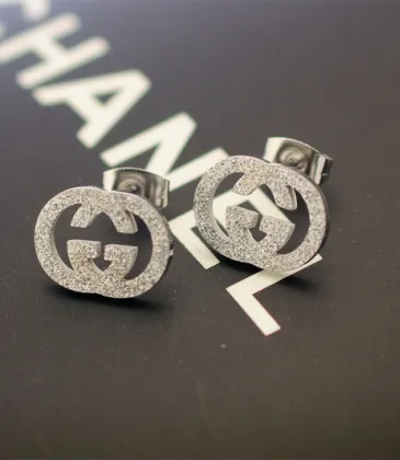 Gucci Heritage Gold Studs Classic Interlocking G Design earring #A52297