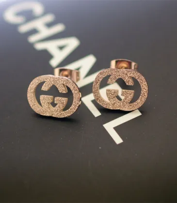 Gucci Heritage Gold Studs Classic Interlocking G Design earring #A52298