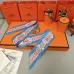 9HERMES Scarf Small scarf decorate the bag scarf strap #A48565