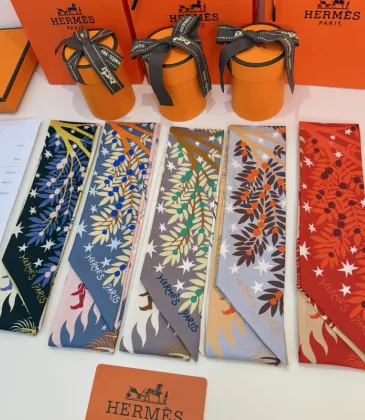 HERMES Scarf Small scarf decorate the bag scarf strap #A48569