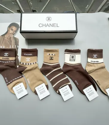 CHANEL socks Five pairs per box #A51559