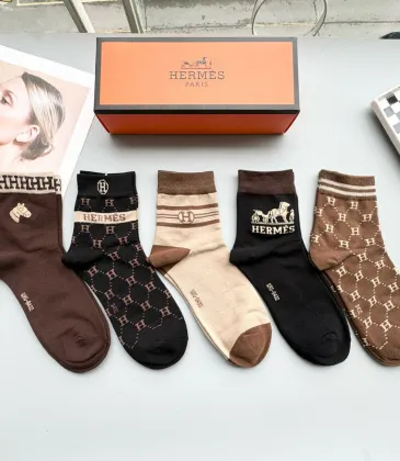 Hermes socks Five pairs per box #A51560