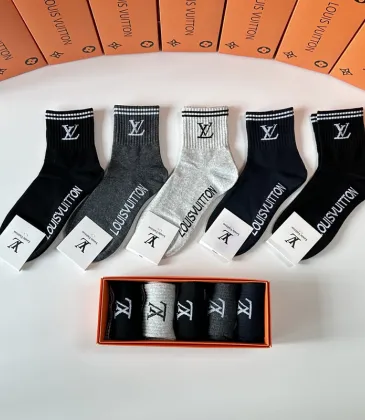 Louis vuitton socks Five pairs per box #A51576