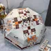 5Hermes Three fold automatic folding umbrella #A34822