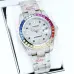 7Rolex Stainless Steel Watch with Full Diamond Pave and Colored Sapphires 41mm #A46397