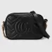 4Gucci AAA+ 1:1 original GG Marmont matelasse mini Shoulder Bags black #9109694