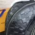 3Louis Vuitton premium leather black checker backpack #9120858