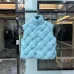 3BV Woven Unisex Down Vests Green/Black/Skyblue #999930816