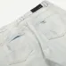 12Amiri Classic Unisex Light colored rhinestone embroidered washed small leg jeans slim fit small leg jeans #A48764