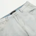 4Amiri Classic Unisex Light colored rhinestone embroidered washed small leg jeans slim fit small leg jeans #A48764