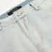 6Amiri Classic Unisex Light colored rhinestone embroidered washed small leg jeans slim fit small leg jeans #A48764