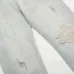 7Amiri Classic Unisex Light colored rhinestone embroidered washed small leg jeans slim fit small leg jeans #A48764