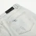 11Amiri Classic Unisex Light colored rhinestone embroidered washed small leg jeans slim fit small leg jeans #A48764
