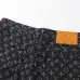 9Louis Vuitton Black Denim Print Shorts #A52983