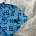 7Louis Vuitton Monogram long sleeve shirt Black/Blue/White #9999938390