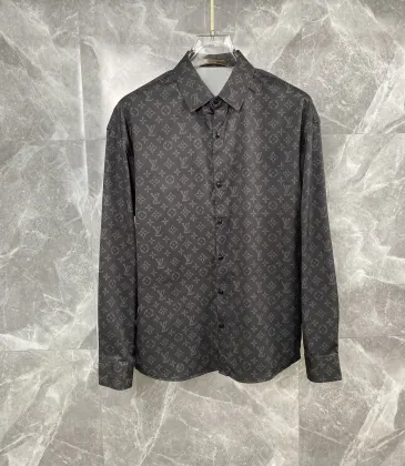 Louis Vuitton Monogram long sleeve shirt Black/Blue/White #9999938390