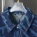 4Louis Vuitton short sleeved shirts for men Rippled denim shirt #A52988