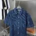 1Louis Vuitton short sleeved shirts for men Rippled denim shirt #A52988