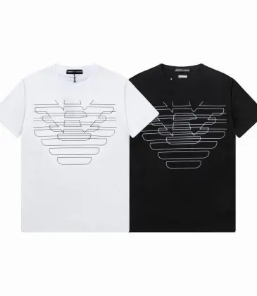 Armani T-Shirts for MEN Black/White #A46878