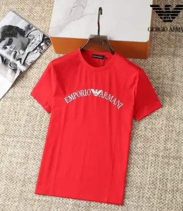 Armani T-Shirts for MEN Black/White/Red #A46880