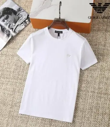 Armani T-Shirts for MEN Crew Neck Black/White/Khaki/Grey/Blue Printing #A46468