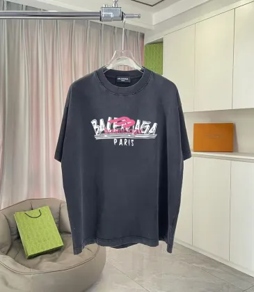 Balenciaga T-shirts for Men Black/Grey/Red #A51684